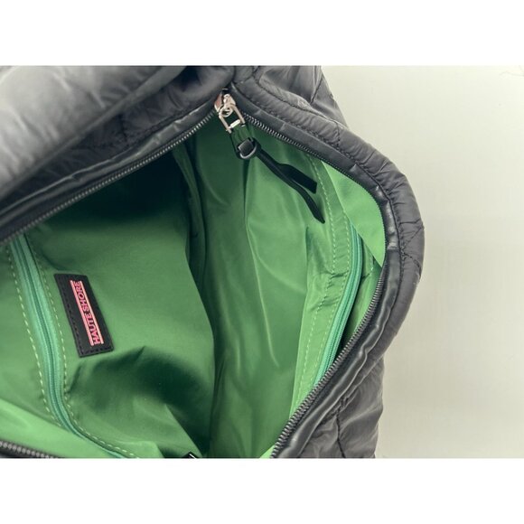 Haute Shore Quilted Deep Navy Preppy Boho Jones Puffer Hobo Tote Bag Purse - Picture 7 of 9